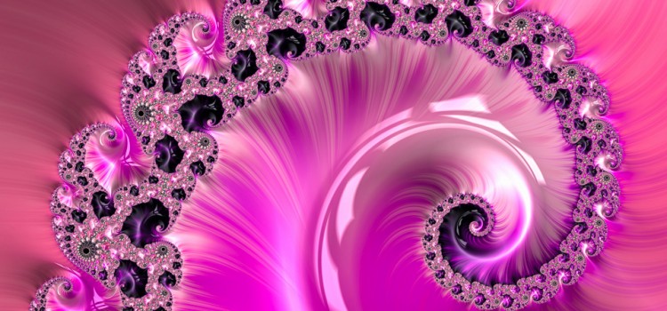 Girly pink fractal spiral