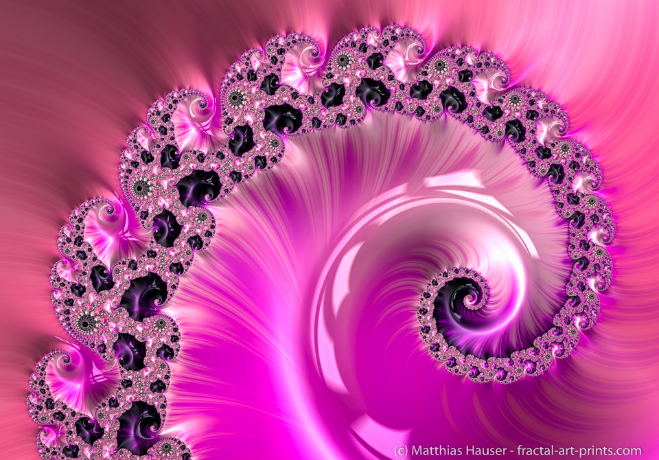 Girly pink fractal spiral