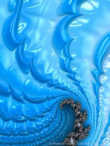 Cool blue abstract fractal art with lots of energy