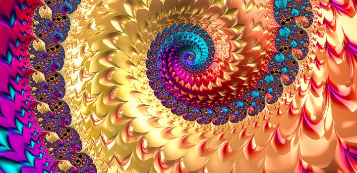 Colorful fractal spiral
