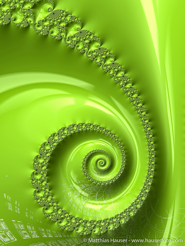 Greenery Fractal Spiral