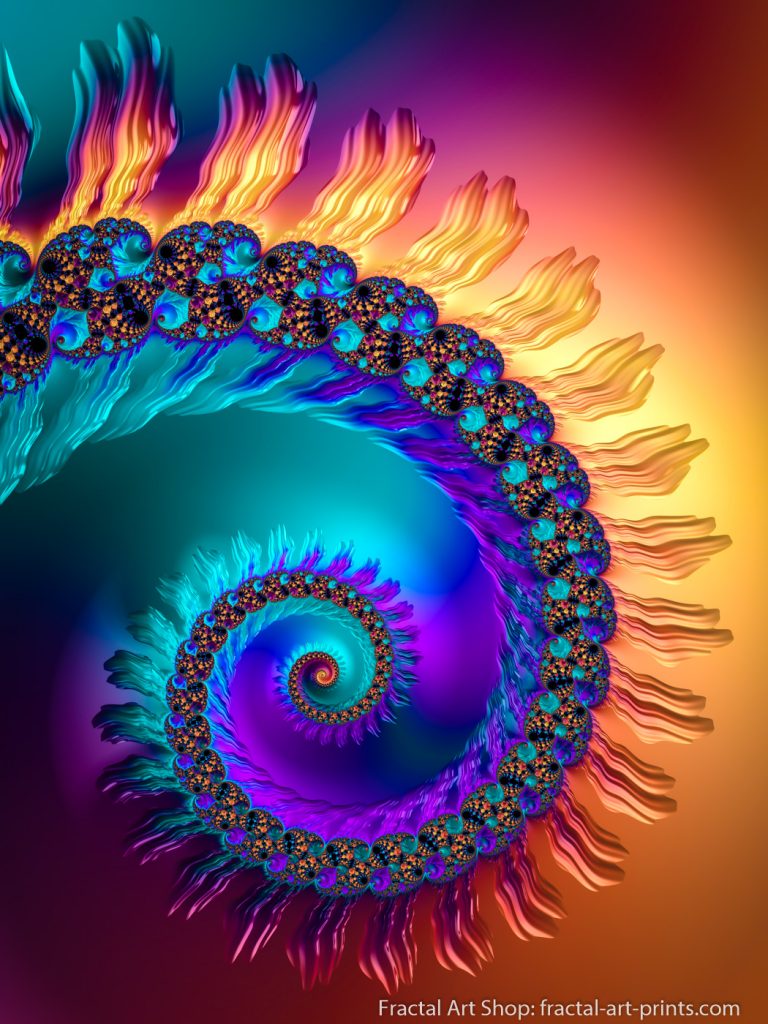 Colorful Fractal Spiral